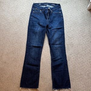 J. Crew Dark Blue Demi Boot Cut crop Jeans- size 26 tall